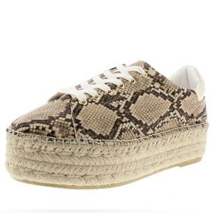 Brand New Steve Madden Parade platform snakeskin espadrille sneakers